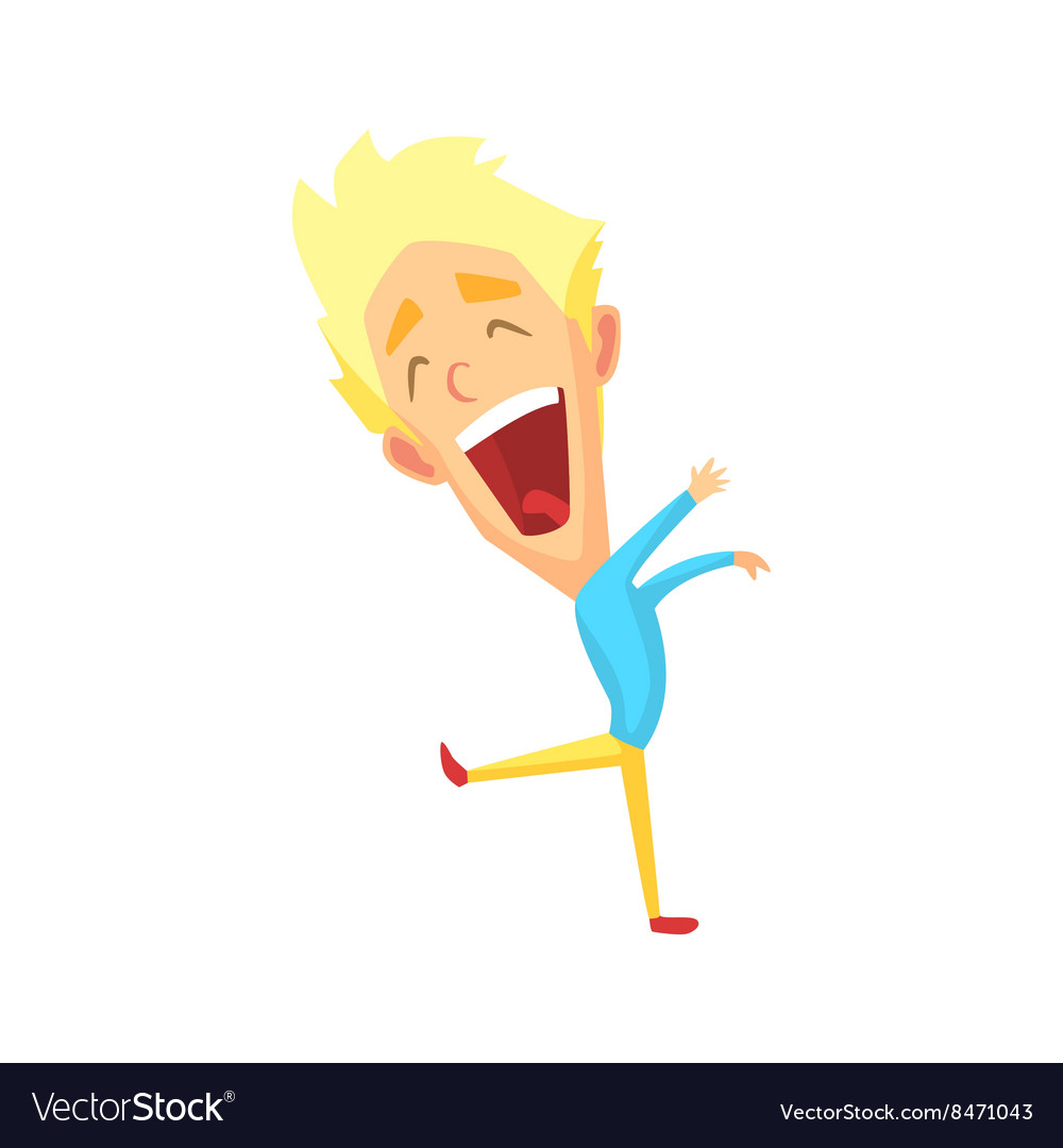 Spiky Hair Blond Male Character Rejoicing Vector Image 1‑patient 4‑athletic 2‑daring 3‑curious 5‑determined. vectorstock