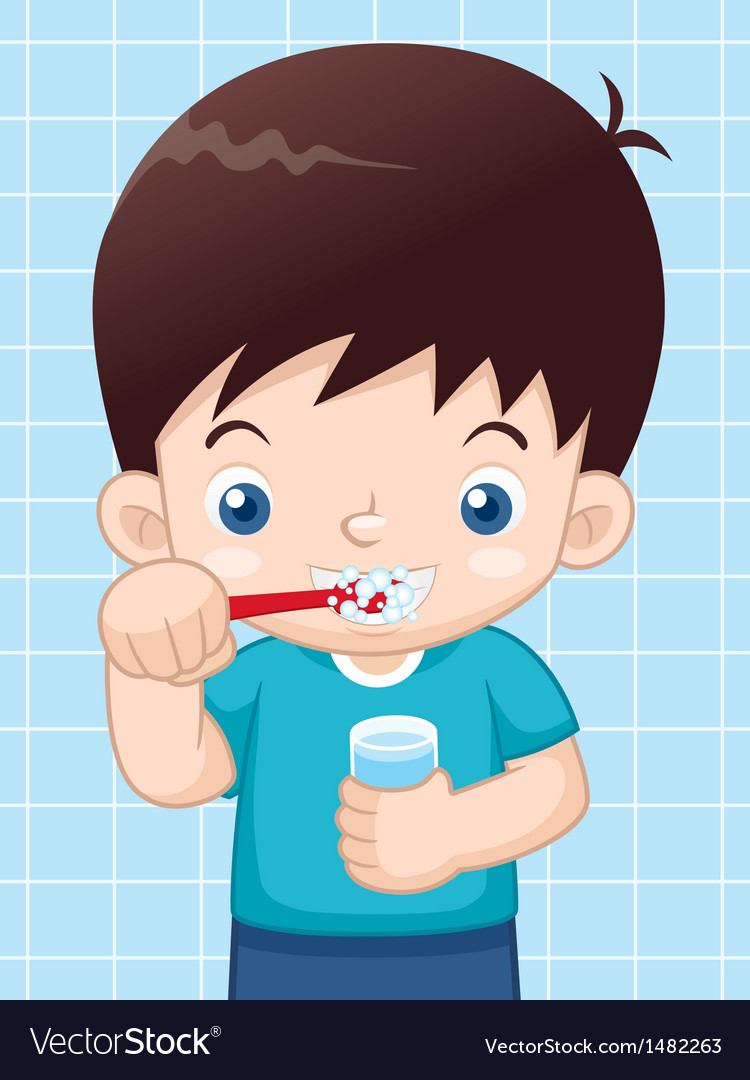 Boy Brushing Teeth