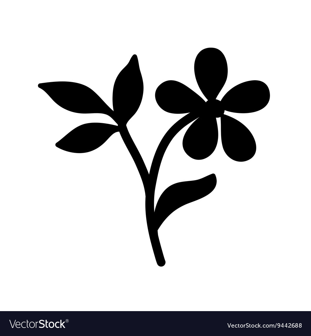 Flower silhouettes Royalty Free Vector Image - VectorStock