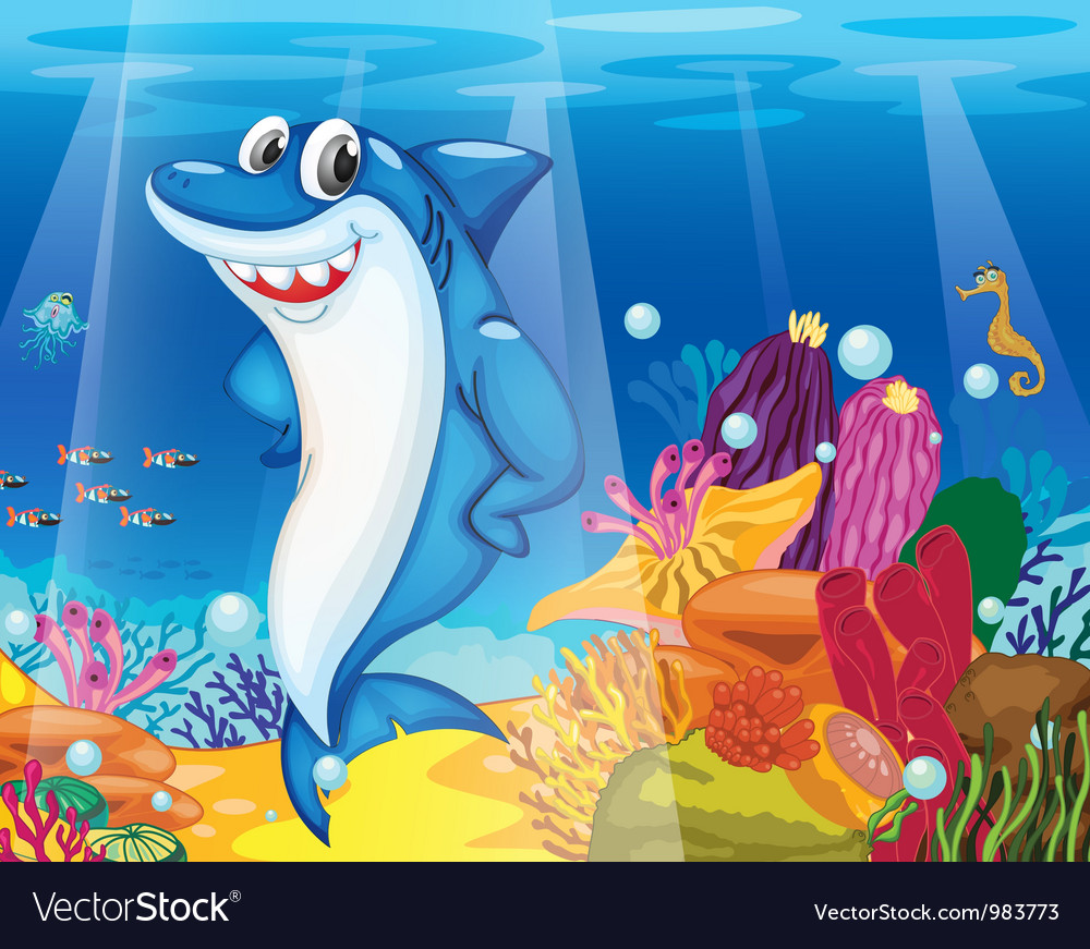 Under the sea background Royalty Free Vector Image