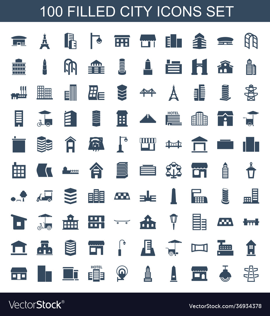 100 city icons