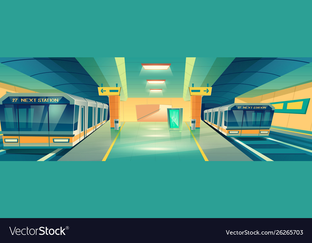 Cartoon Subway Station