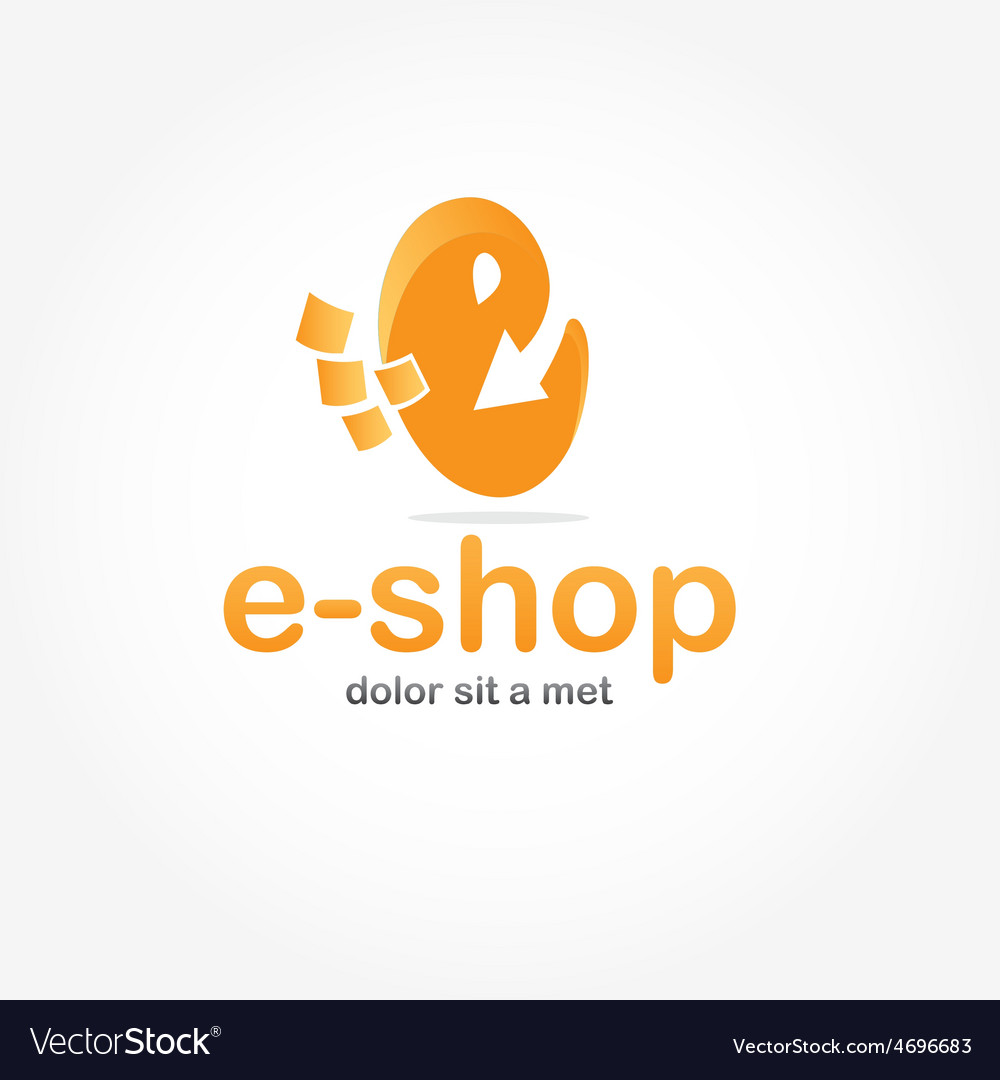 E shop design template Royalty Free Vector Image