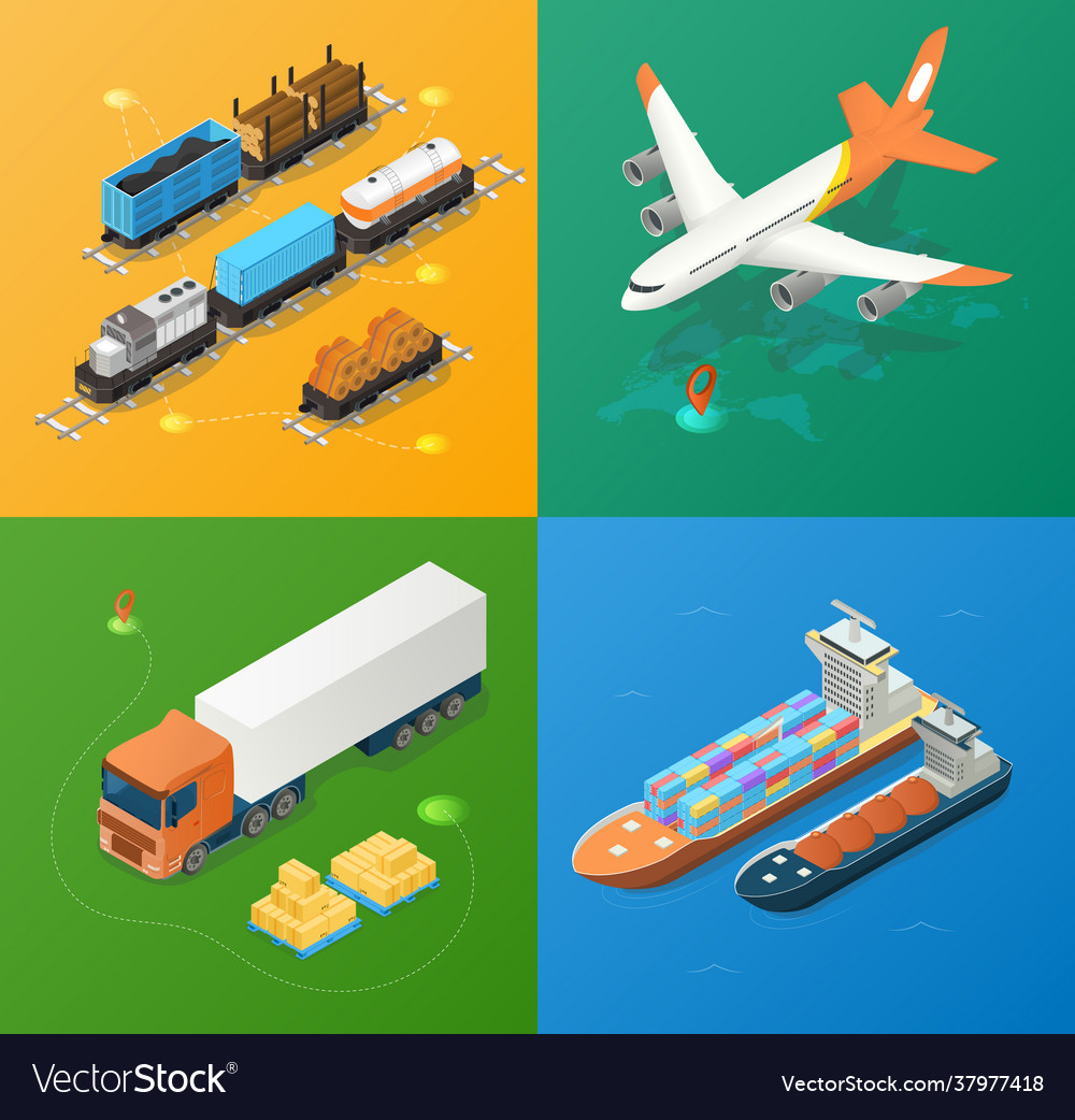 Freight industry logistics and transportation Vector Image