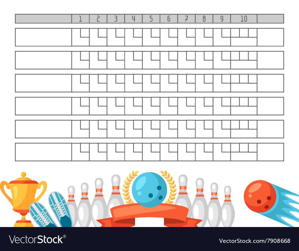 Printable Bowling Score Sheet