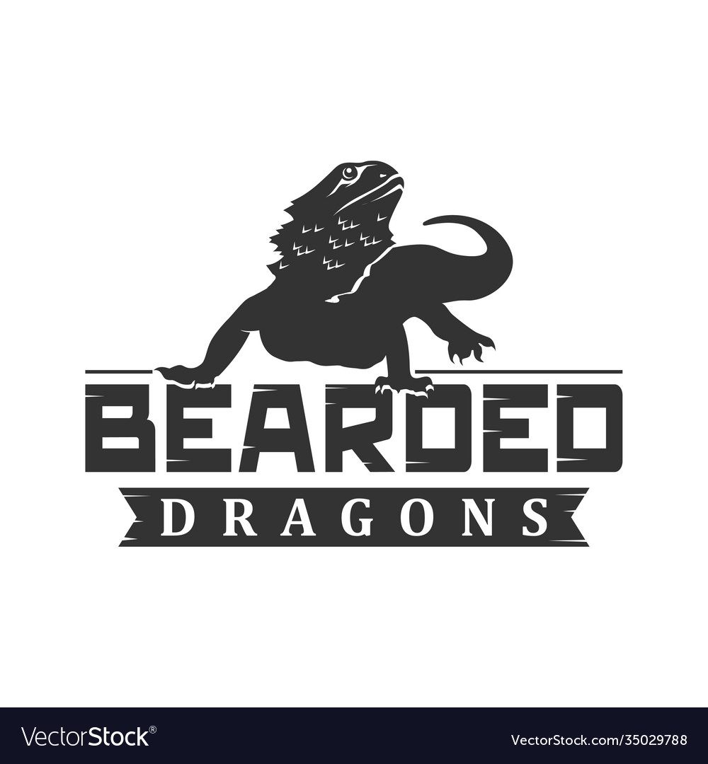 Bearded dragon lizard silhouette logo icon simple