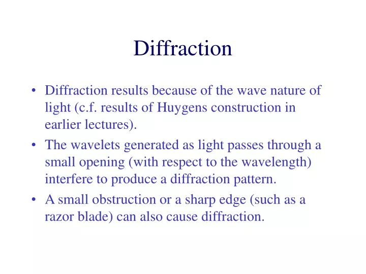 diffraction