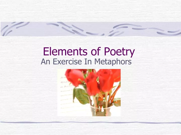 elements of poetry