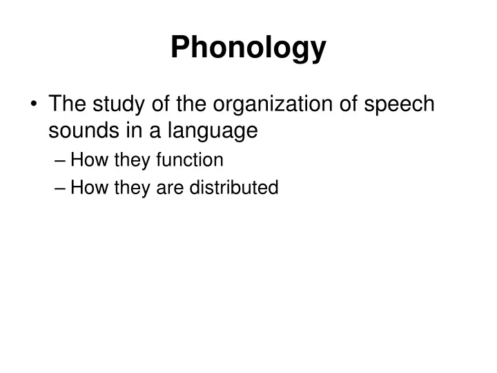 phonology