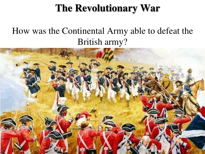 the revolutionary war