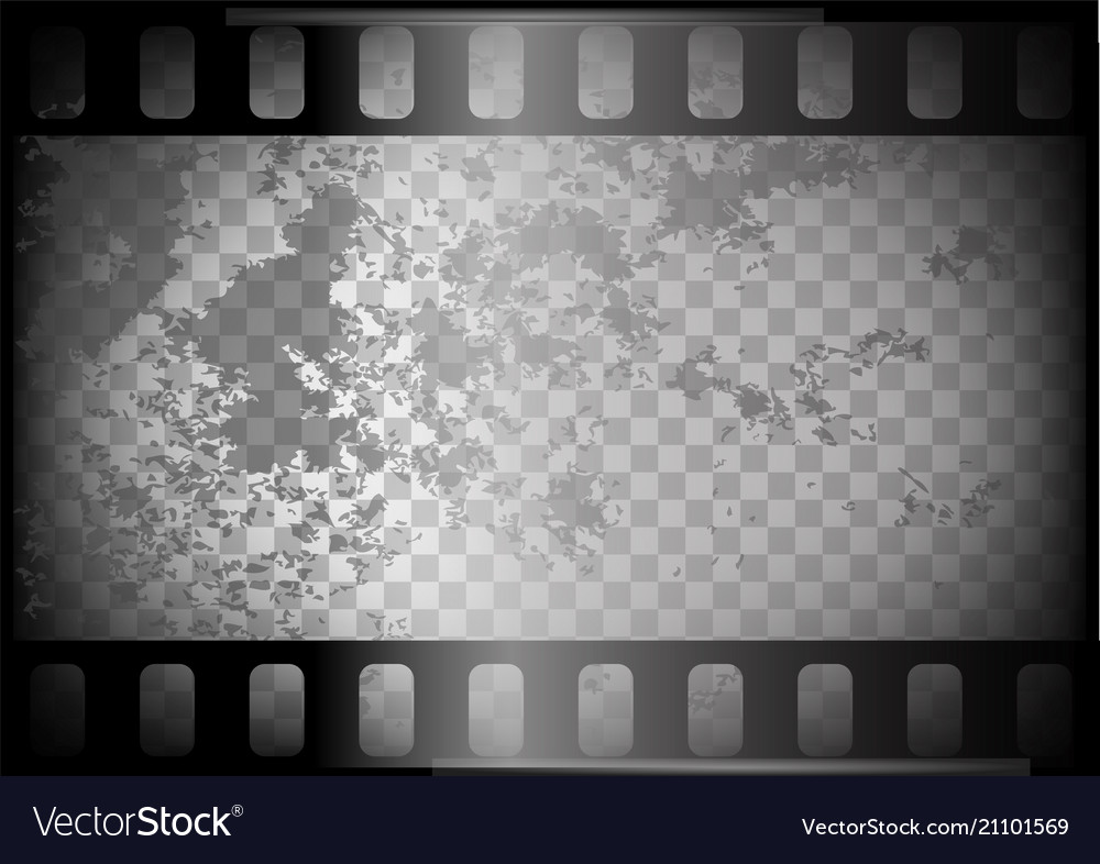 Old film on transparent background Royalty Free Vector Image