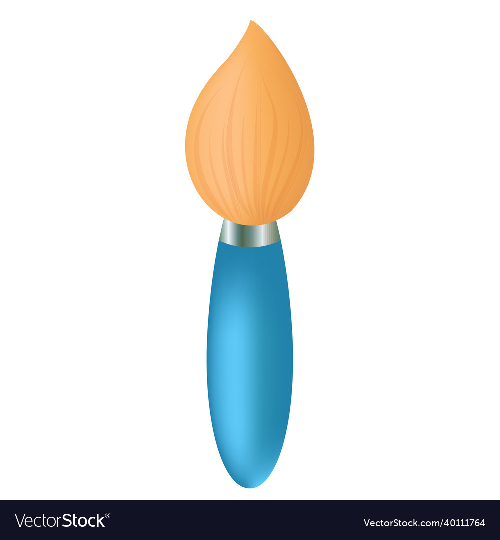 Blue paint brush Royalty Free Vector Image - VectorStock