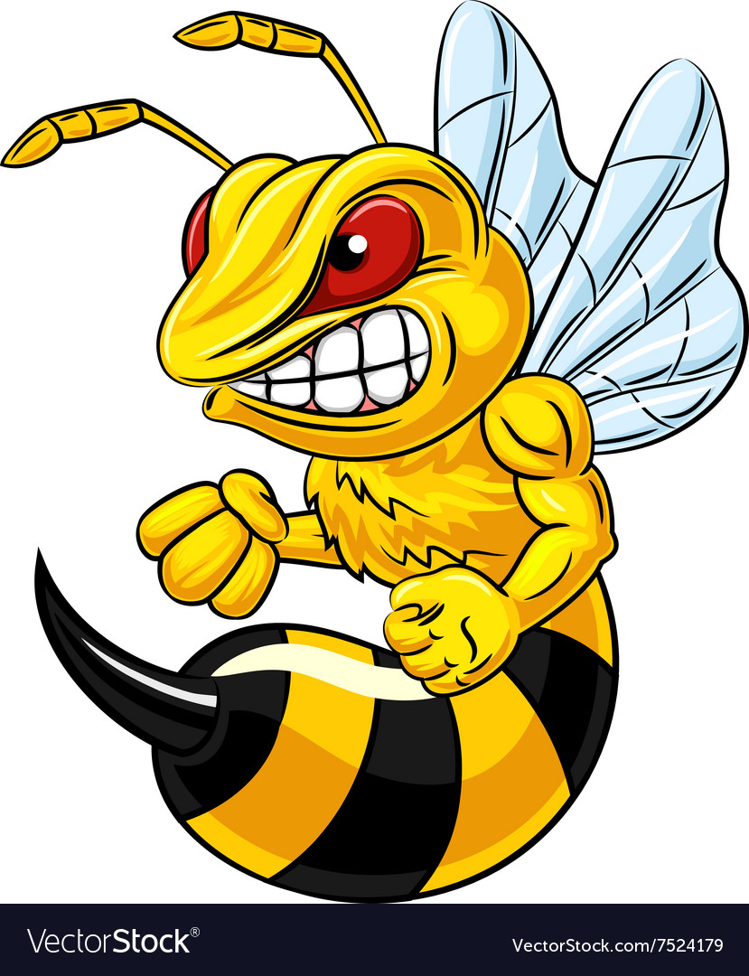 Angry Queen Bee Cartoon