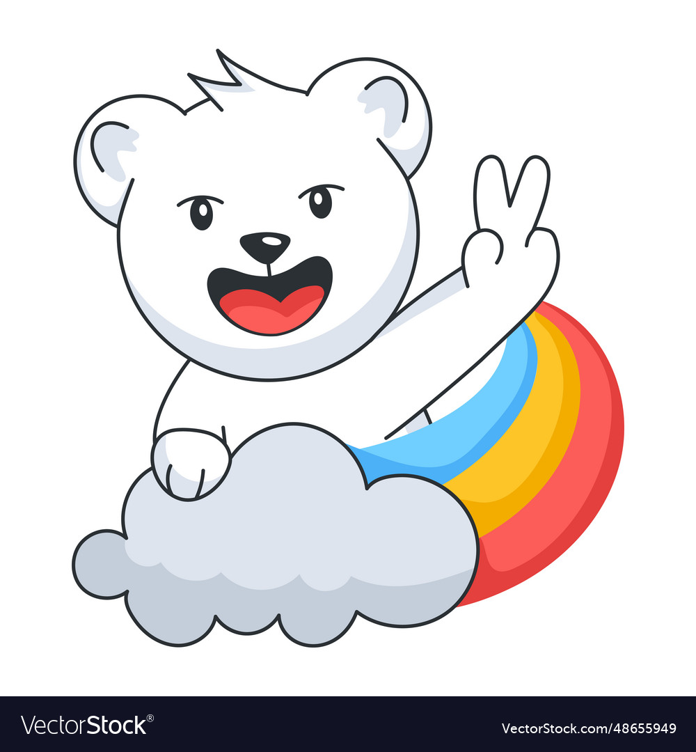 Happy bear Royalty Free Vector Image - VectorStock