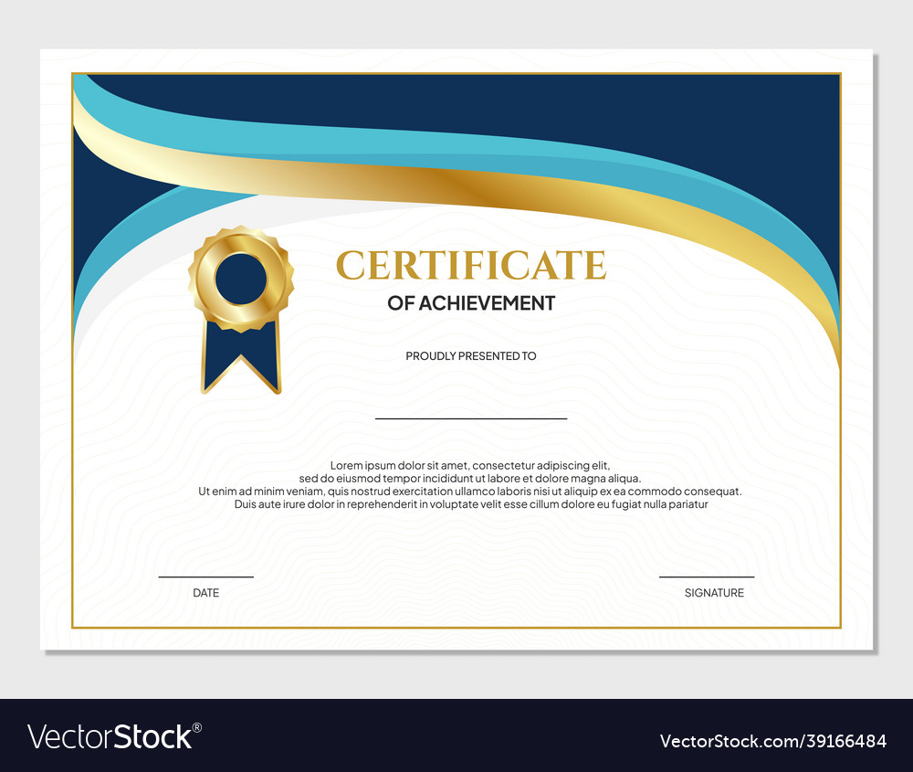 Certificate background modern design template Vector Image