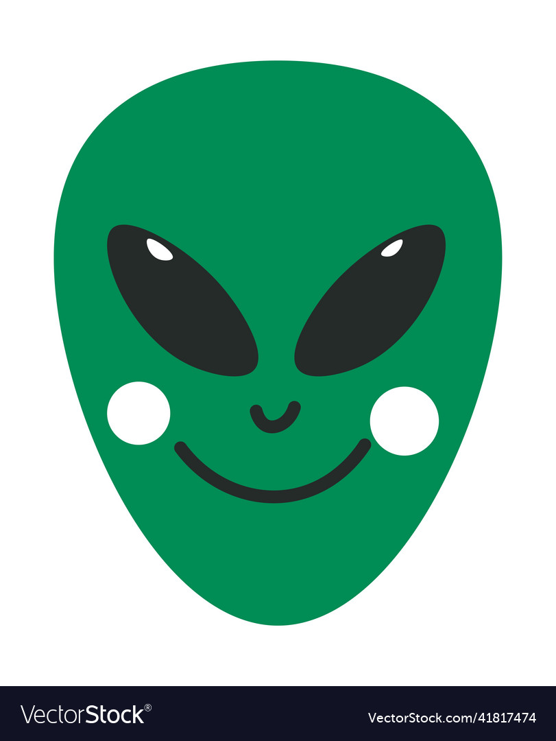 Alien character face extraterrestrial personage Vector Image