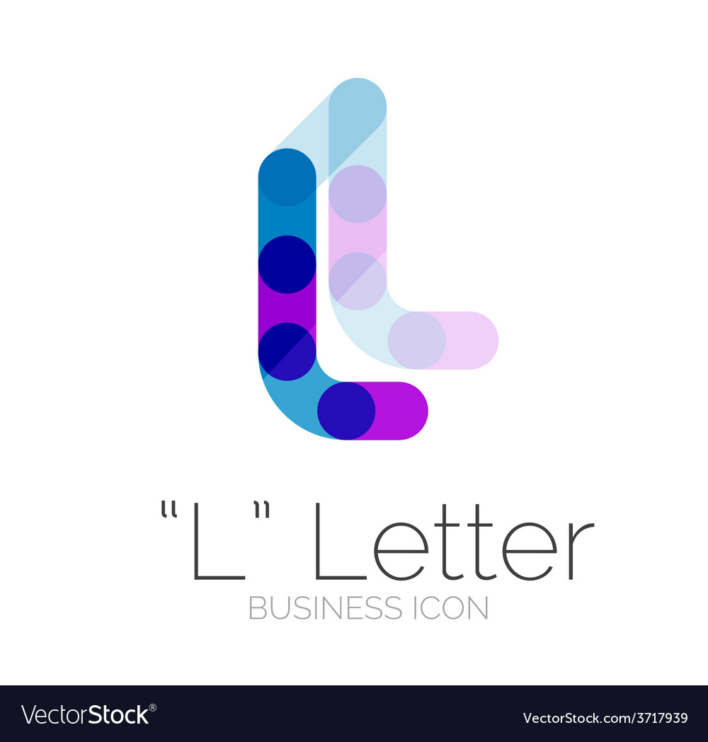 Minimal font or letter logo design Royalty Free Vector Image