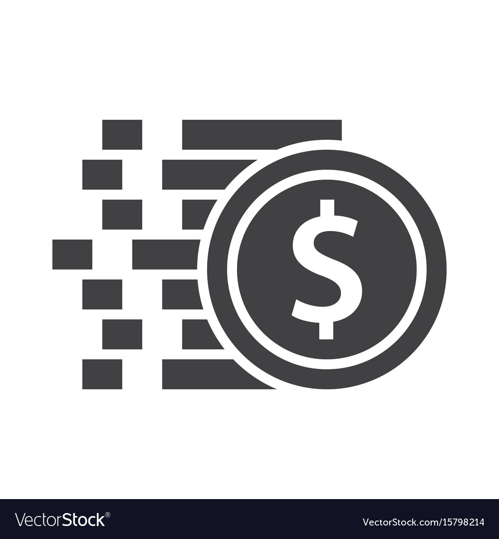 Stack coins Royalty Free Vector Image - VectorStock