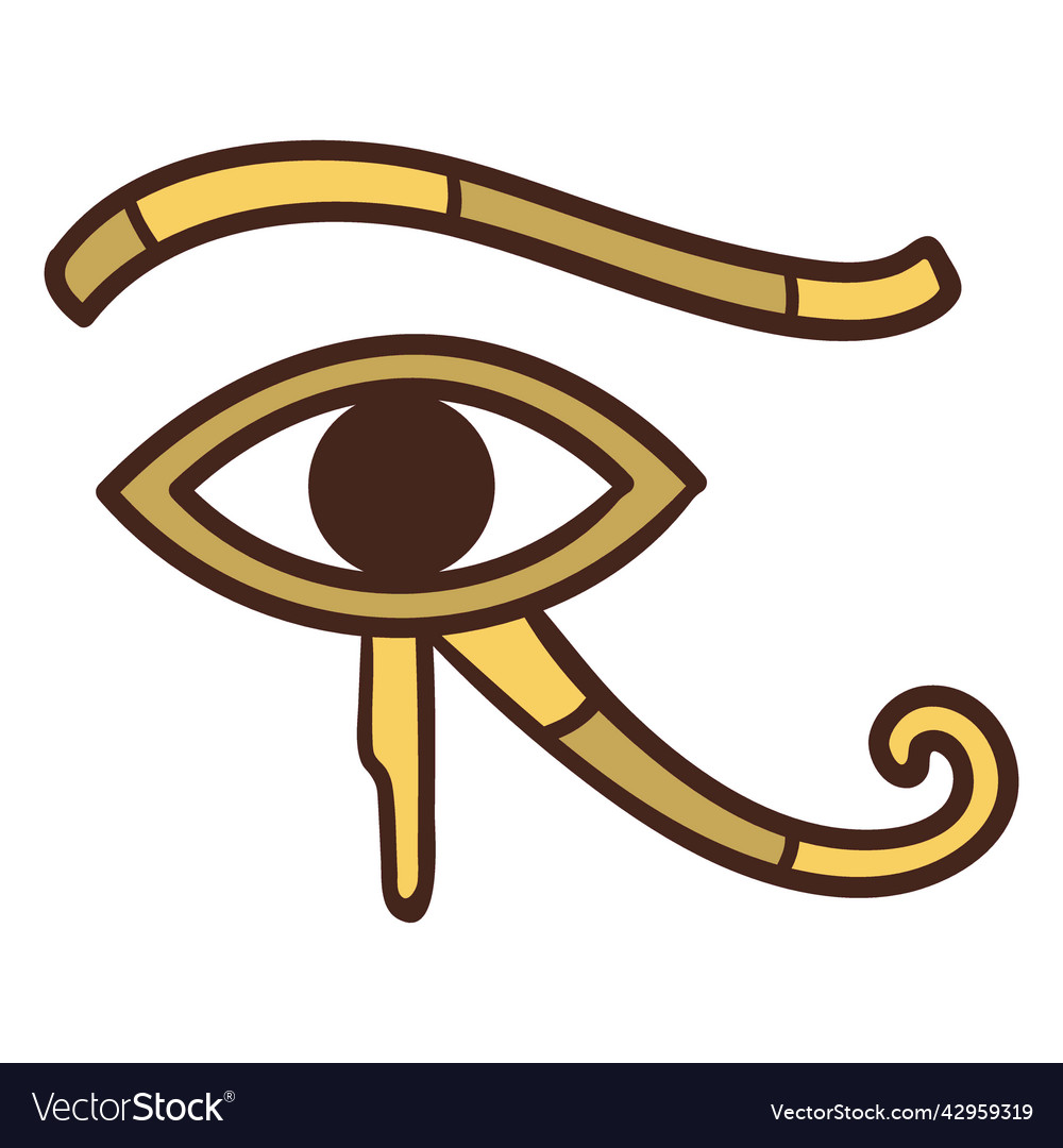 Egyptian symbol eye of horus hand drawn high Vector Image