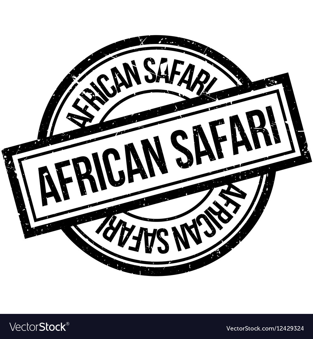 African Safari rubber stamp Royalty Free Vector Image