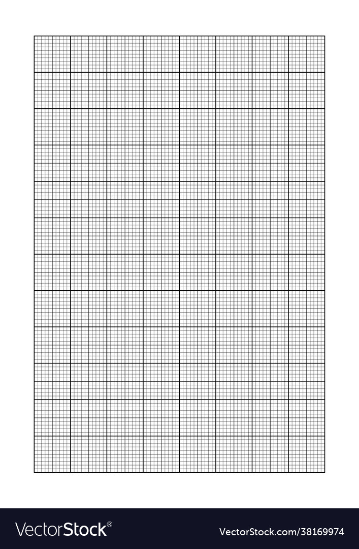 Graph paper printable millimeter grid Royalty Free Vector