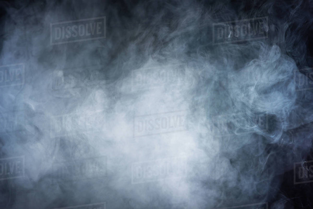 Abstract texture with grey smoke on dark background - Stock Photo - Dissolve