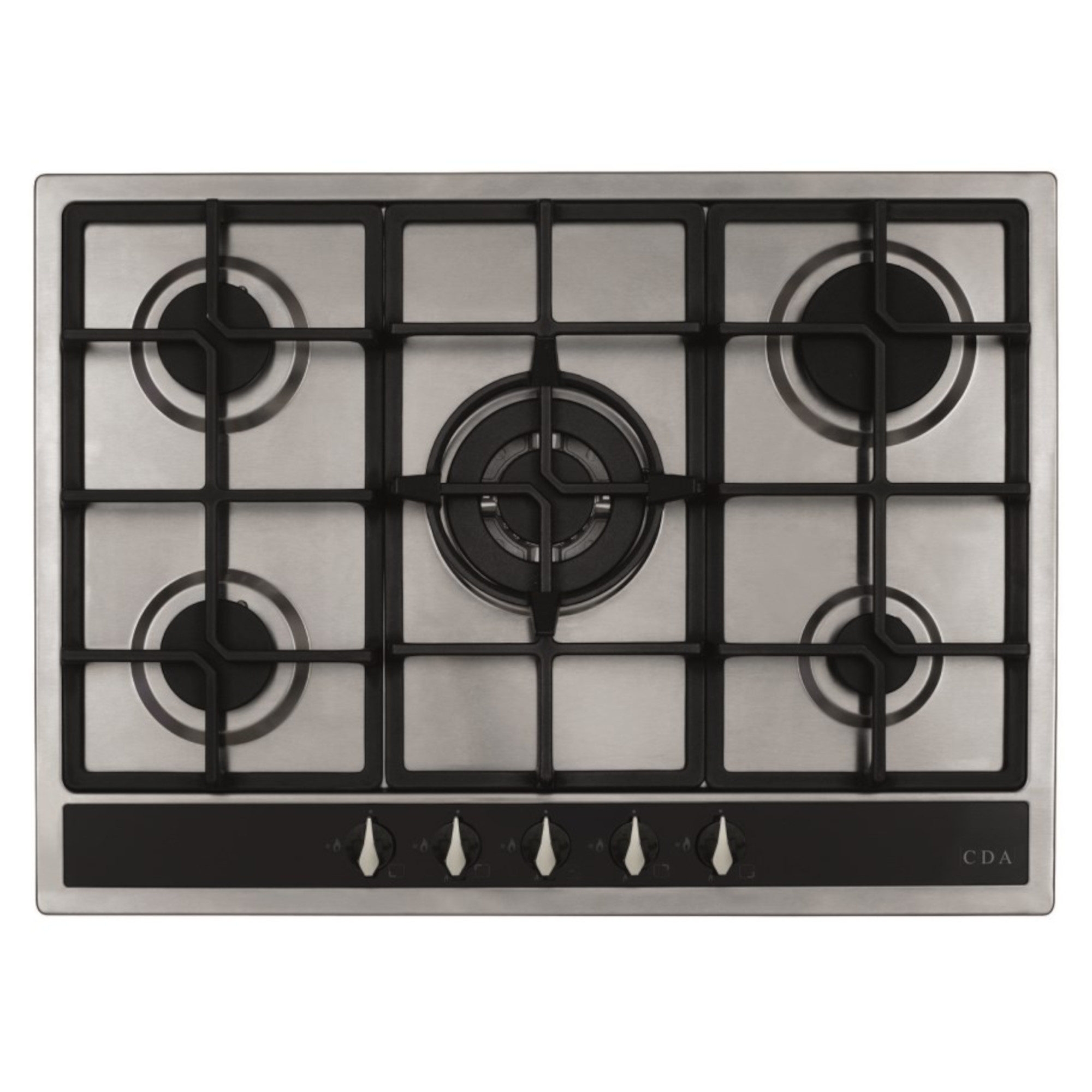 HG7351SS 700mm 5 Burner Gas Hob with Wok Burner