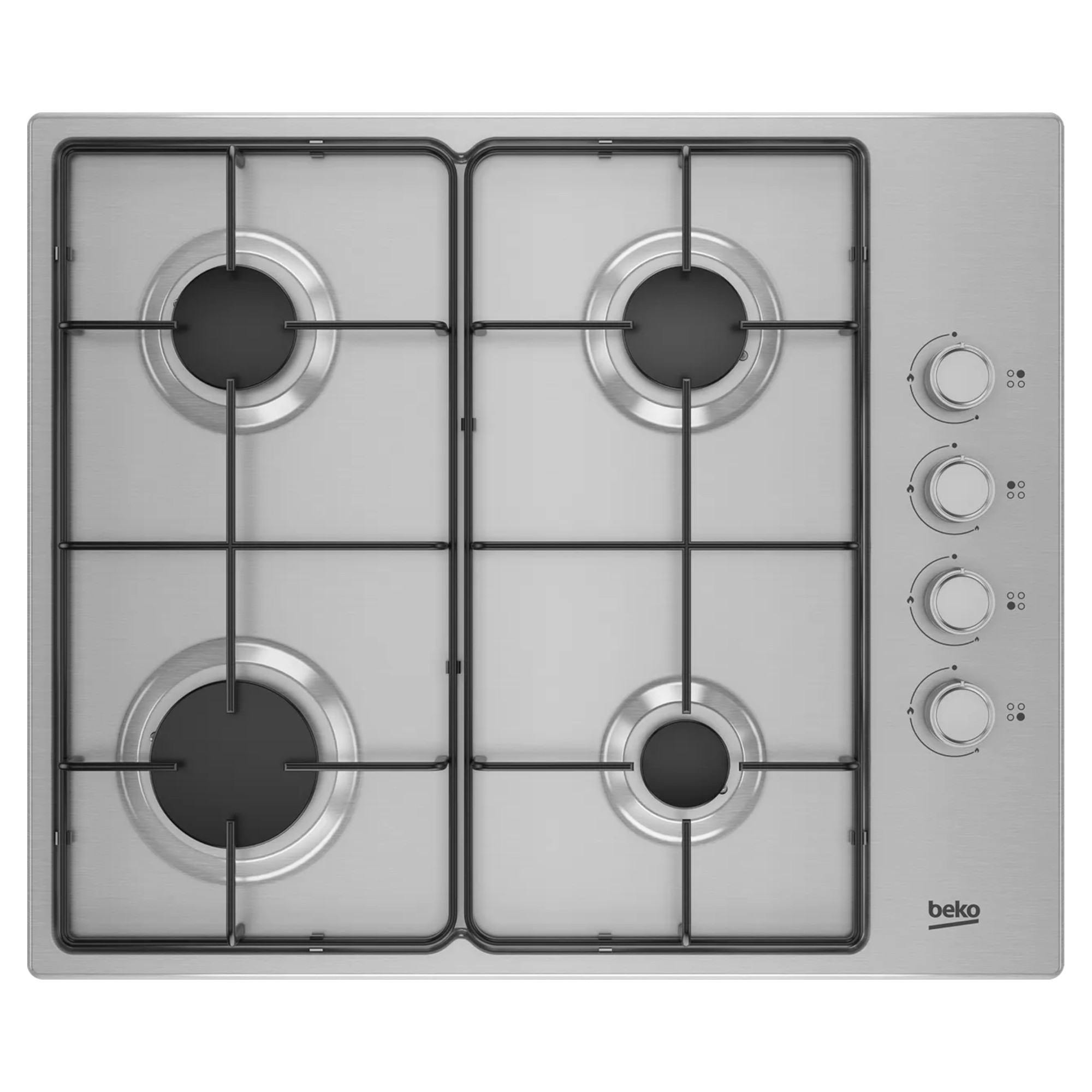 HIBG64120SX 610mm Gas Hob Stainless Steel