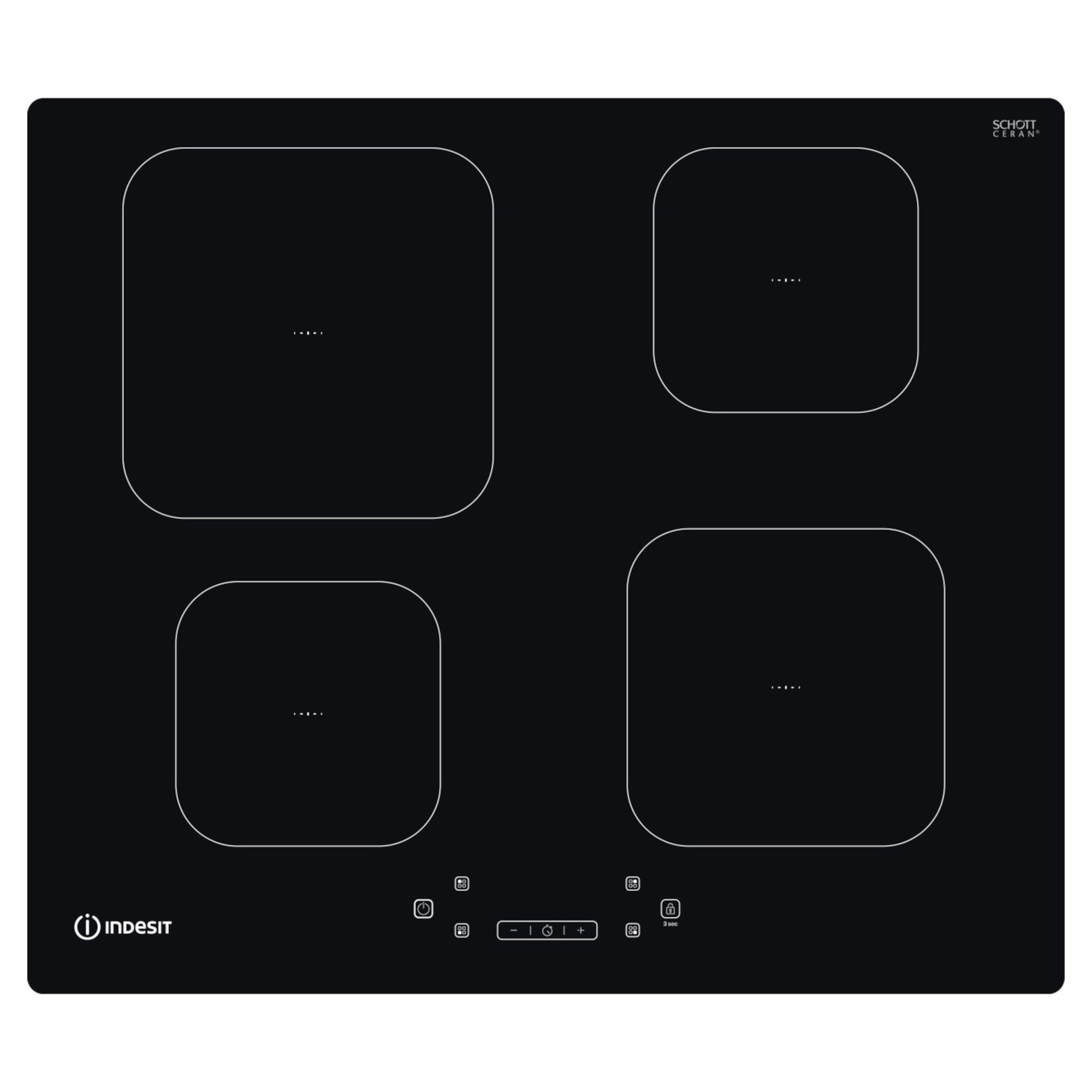 IS83Q60NE Induction Hob Electric 4 Rings with Timer