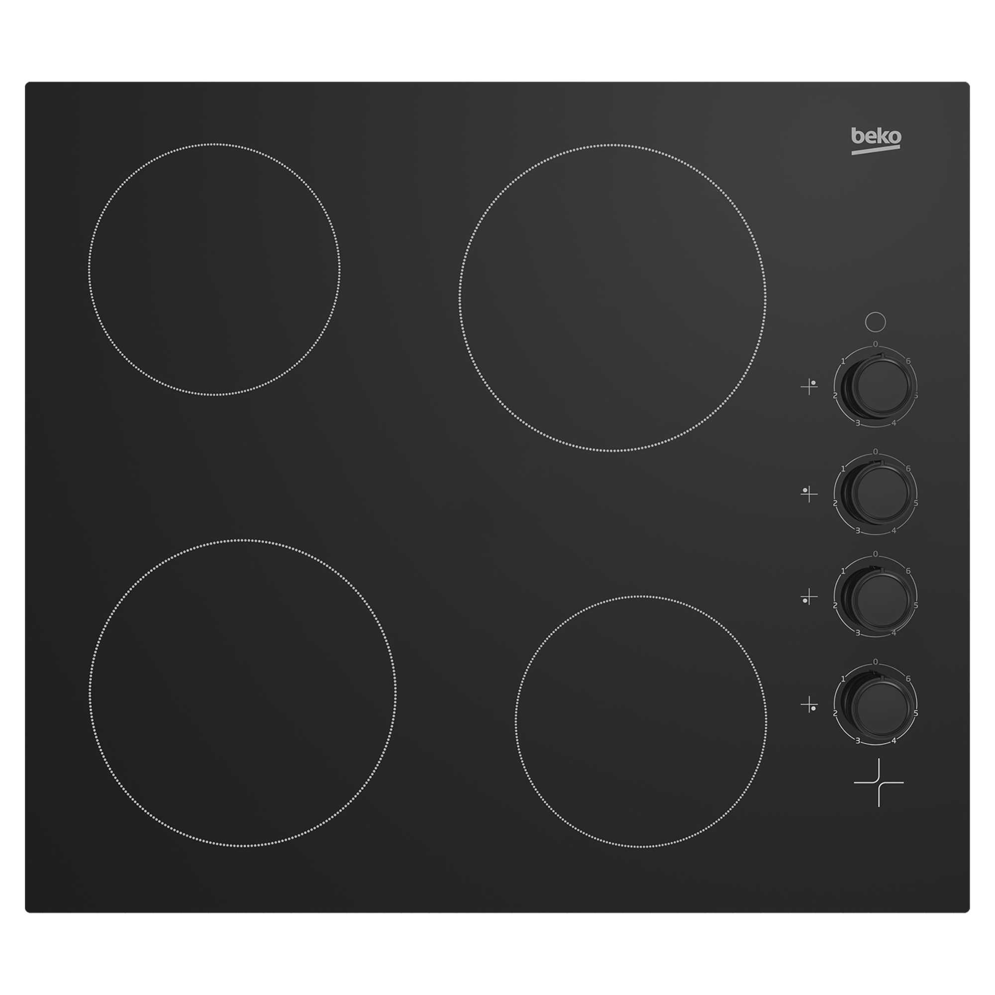 HIC64102 4 Burner Electric Ceramic Hob - Black