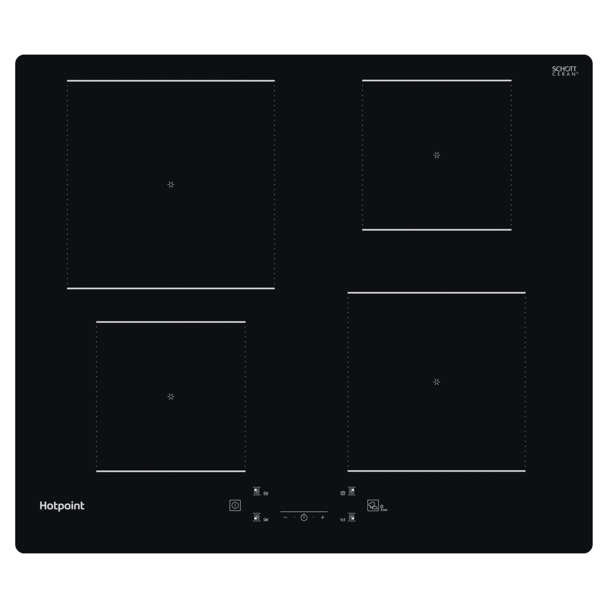 TQ1460SNE 590mm Induction Hob - Black