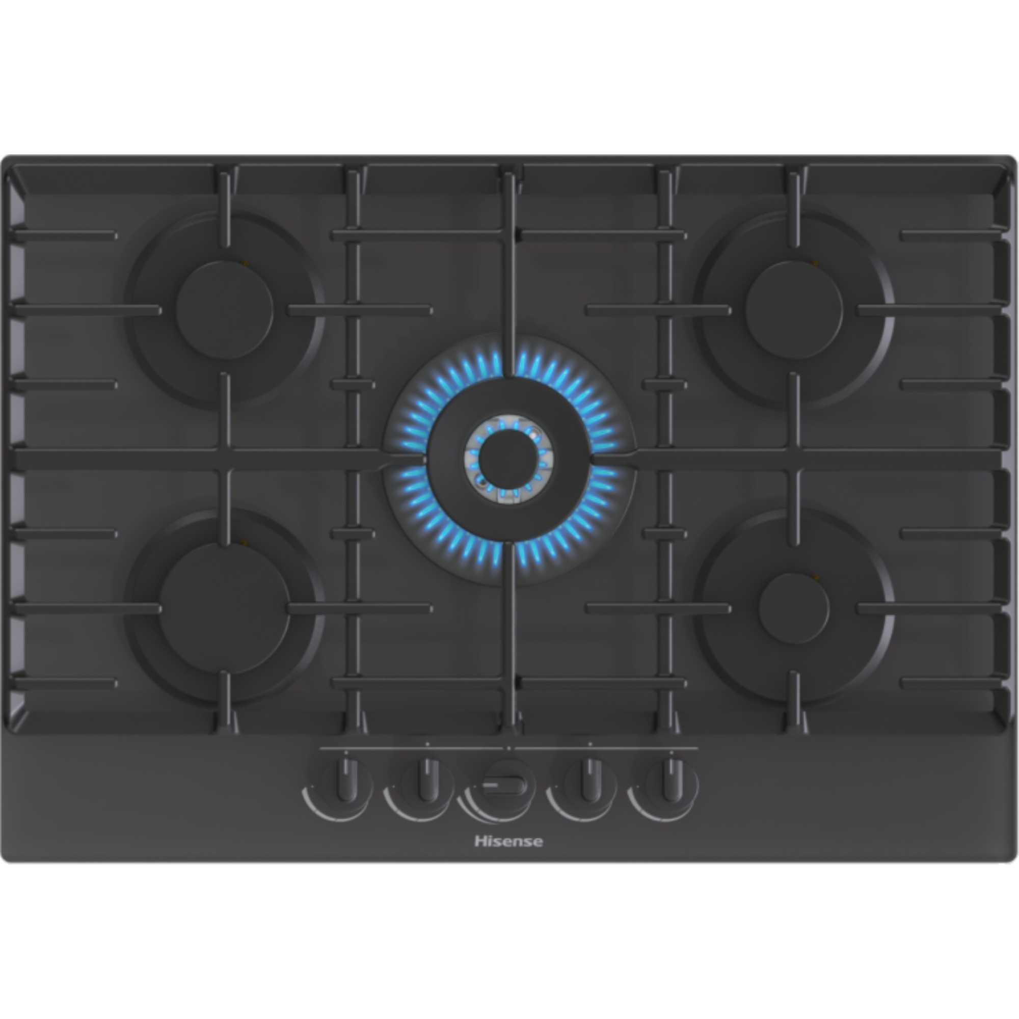 GG773B 75cm 5 Burner Gas Hob - Black