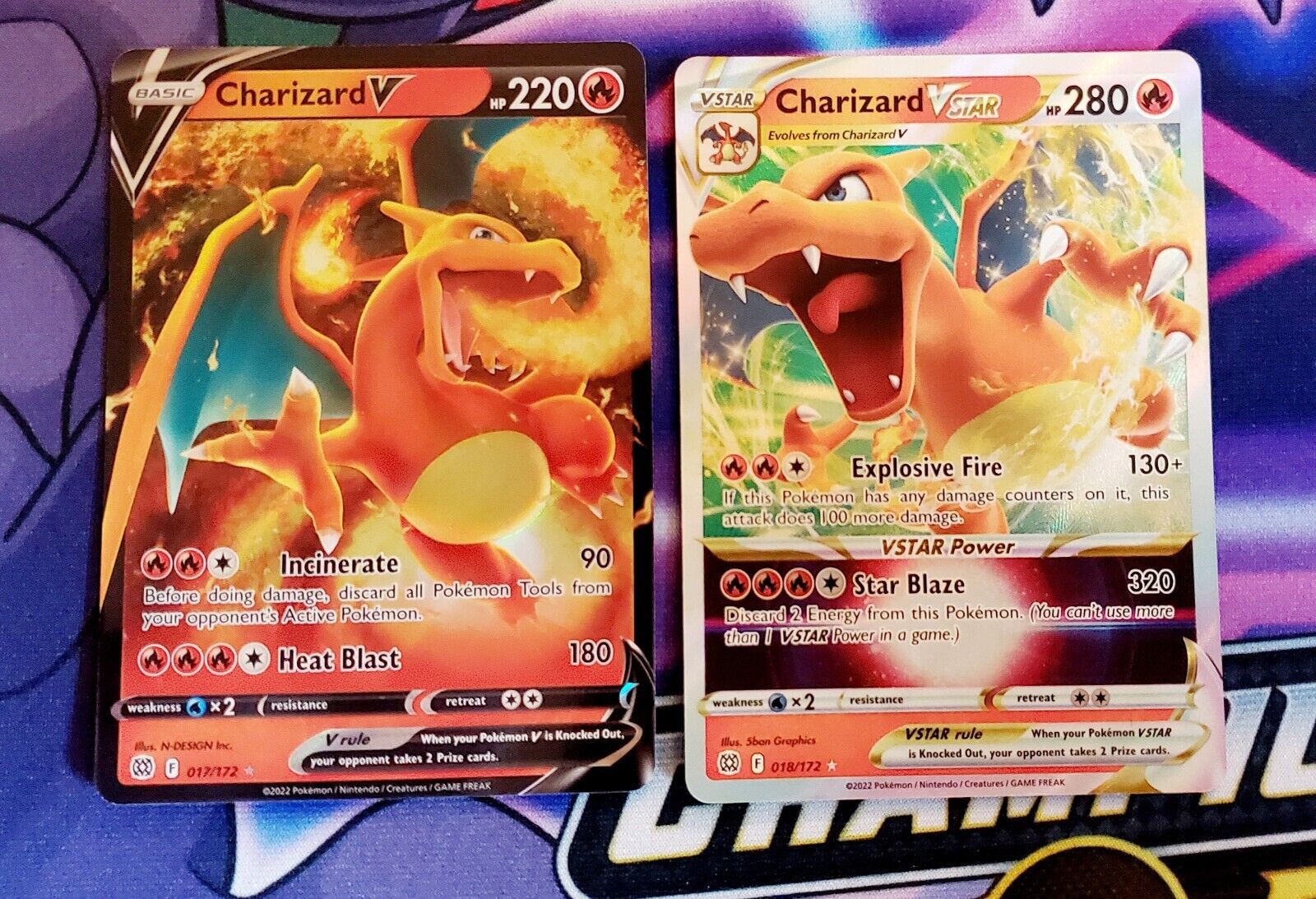 Mavin | Pokemon TCG Brilliant Star Charizard V And VStar Set Ultra Rare