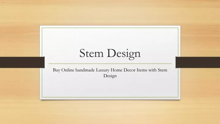 stem design