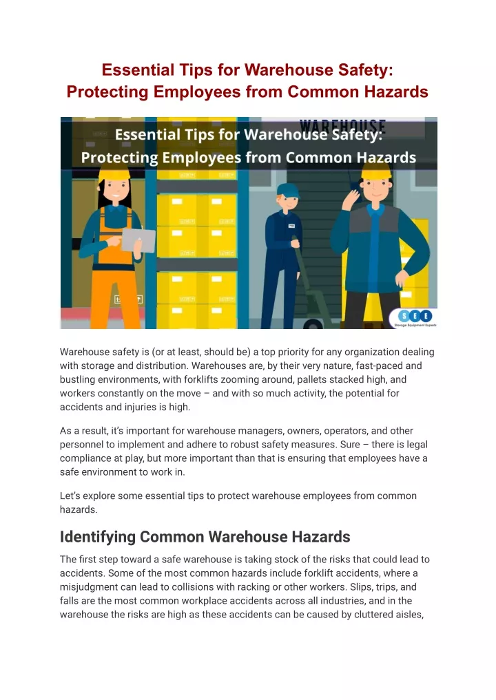 PPT - Essential Tips for Warehouse Safety: Protecting Employees from ...