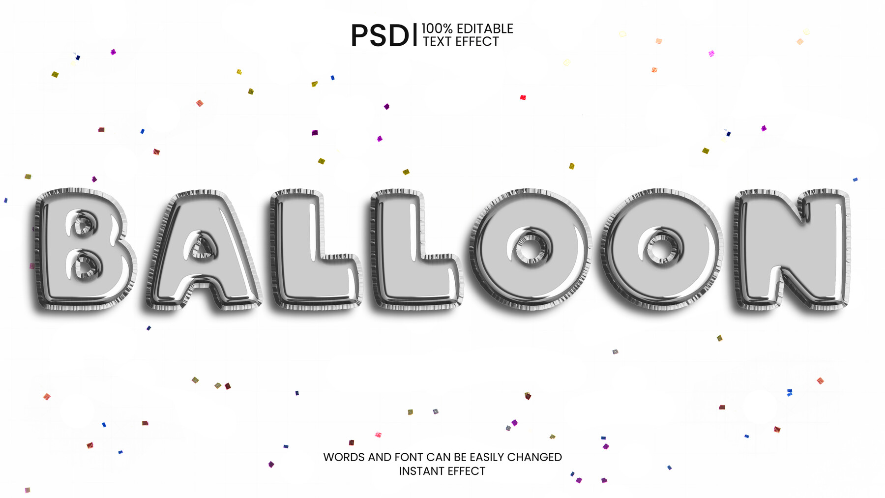 ArtStation - 3D Balloon. PSD fully editable text effect. Layer style ...