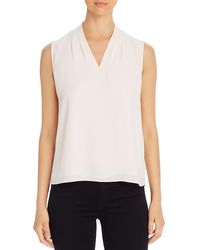 Tahari - Edie Sleeveless V-Neck Top - Lyst