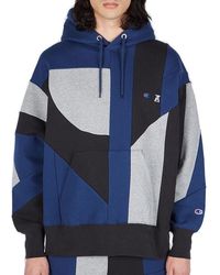 Champion - X Anrealage Contrast Panelled Drawstring Hoodie - Lyst