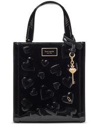 Kate Spade - Key To My Heart Embossed Patent Leather Manhattan Mini Tote - Lyst