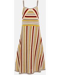 Zimmermann - Vitali Stripe Crochet Midi Dress - Lyst