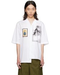 Lanvin - Asymmetrical Archives Print Shirt - Lyst