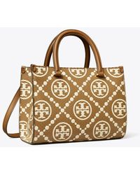 Tory Burch - T Monogram Contrast Embossed Top-Handle Tote - Lyst