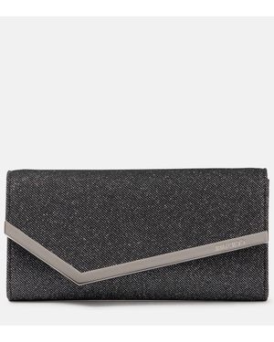 Jimmy Choo Emmie Metallic Clutch - Black