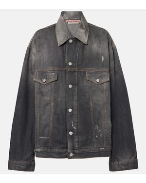 Acne Studios Printed Denim Jacket - Black