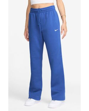 Nike Sportswear Phoenix Straight Leg Fleece Sweatpants - Blue