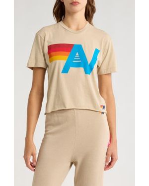 Aviator Nation Logo Boyfriend Tee - Blue