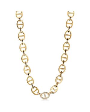 Jane Basch Oval Chain Necklace - Metallic