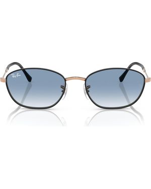 Ray-Ban 58Mm Irregular Oval Sunglasses - Blue