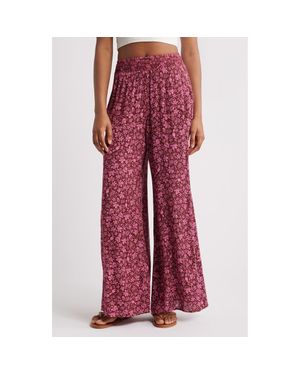 Rip Curl Beach Party Wide Leg Pants - Red