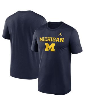 Nike Michigan Wolverines Lockup Legend Performance T-Shirt - Blue